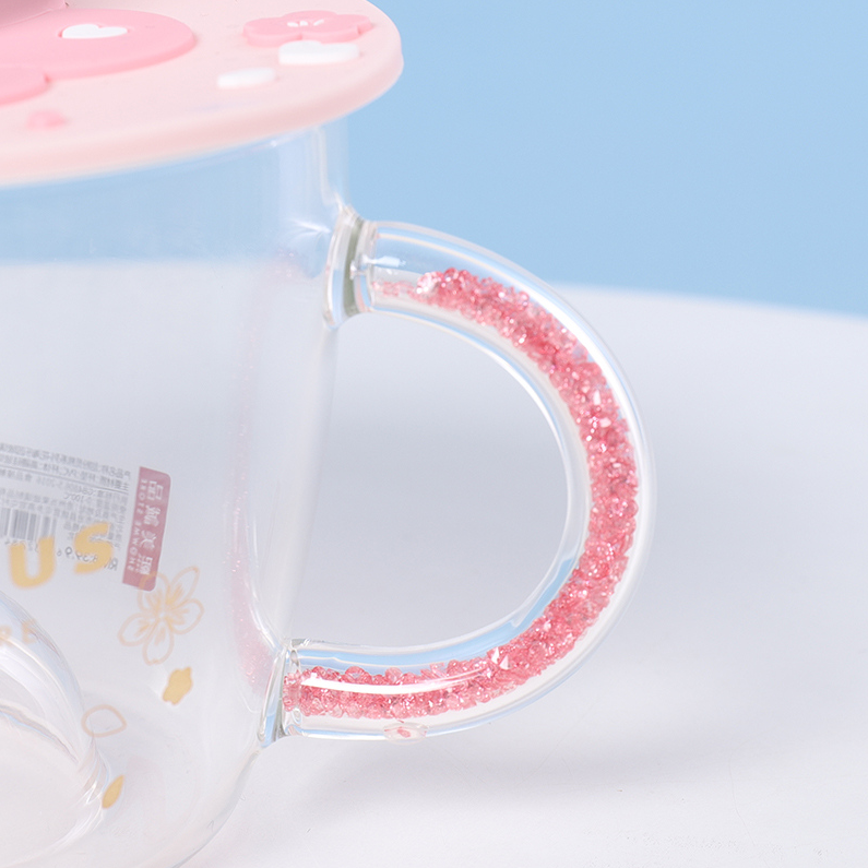 Sweet Pink Bear Series-Flower Paradise Glass(340ml)