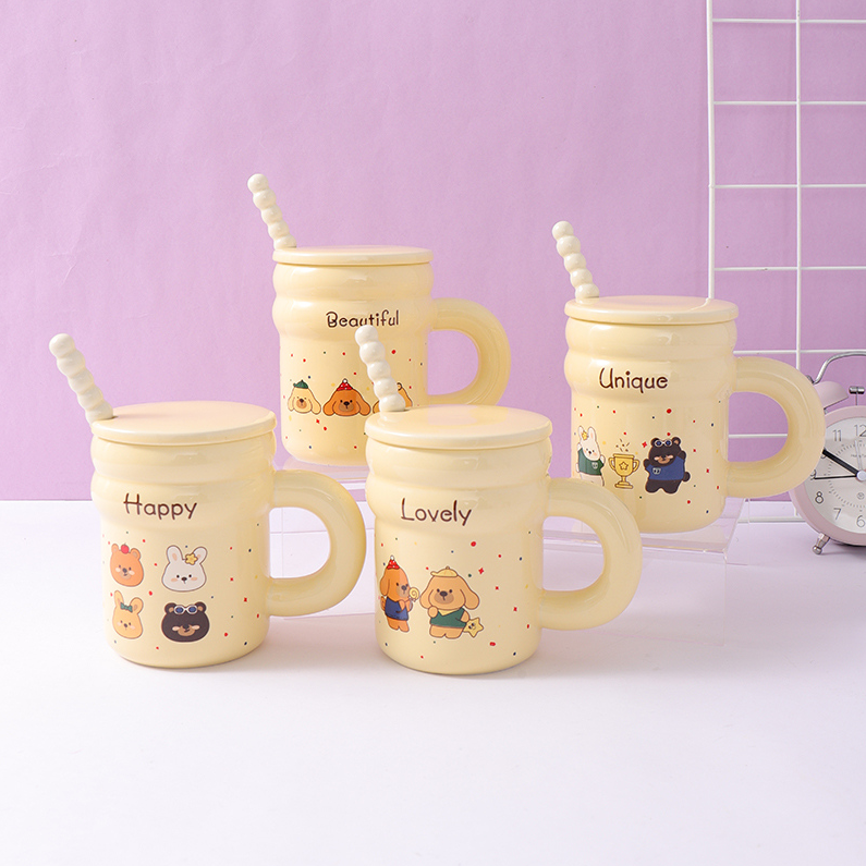 Cartoon Series Ceramic Cup (450mL)