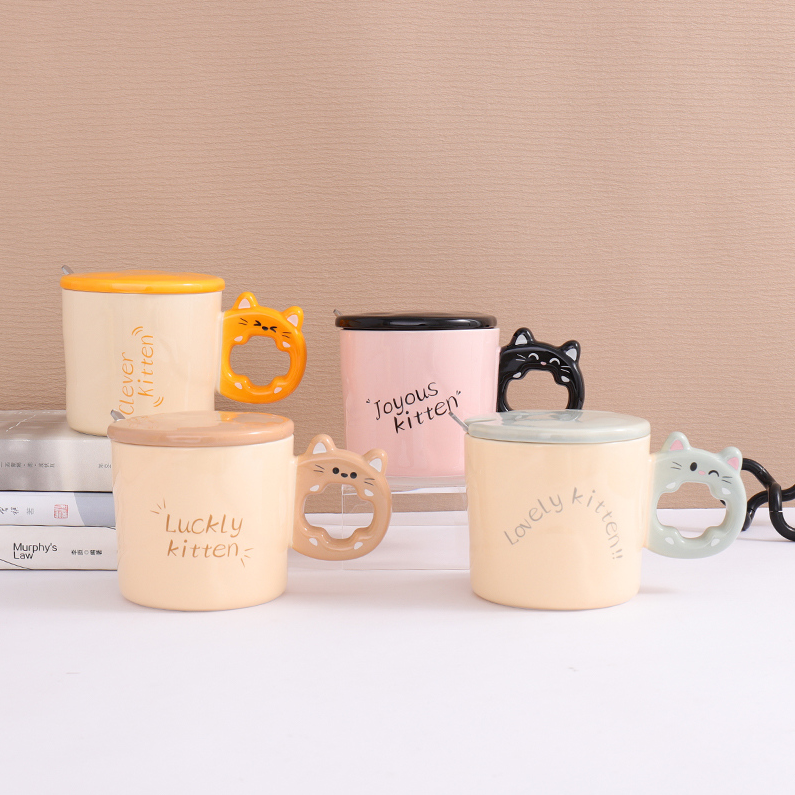 Cute Cat Ceramic Cup (400mL)