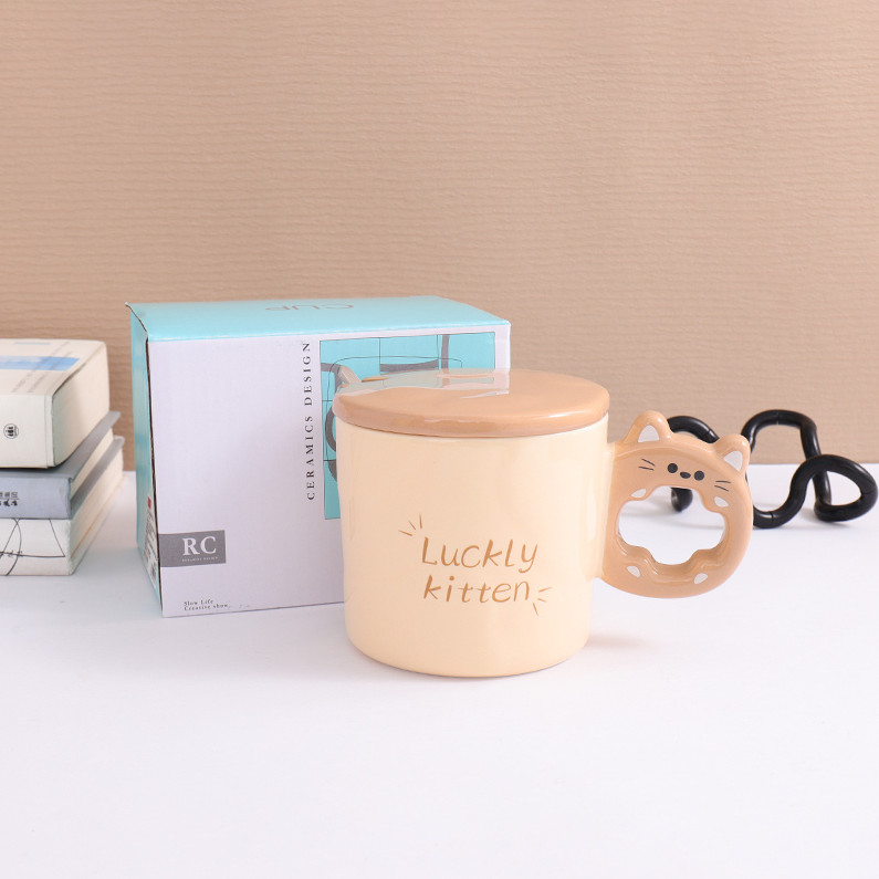 Cute Cat Ceramic Cup (400mL)