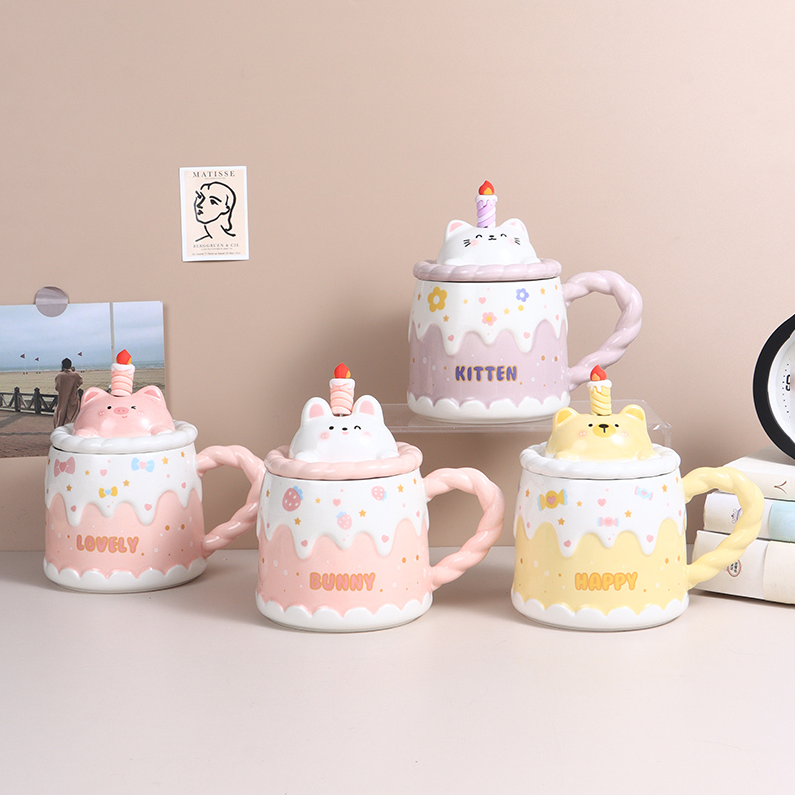 Cartoon animal Ceramic Cup (450mL)