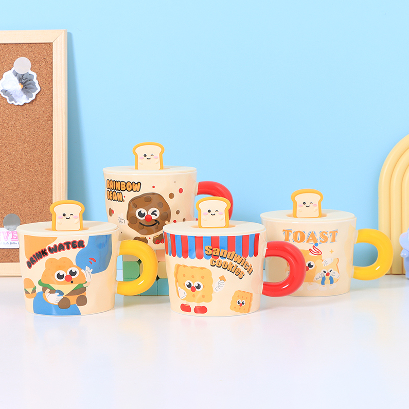 Creamy Cartoon Ceramic Cup (400mL)