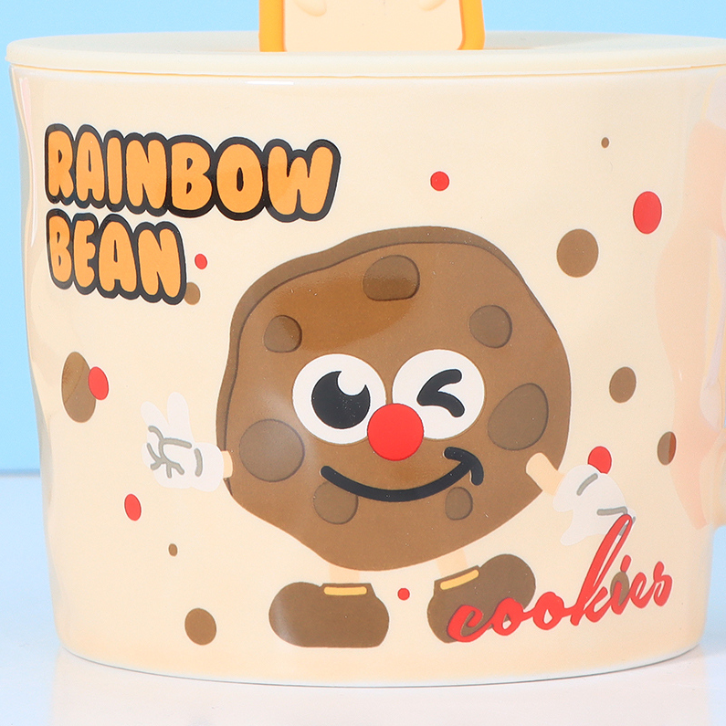 Creamy Cartoon Ceramic Cup (400mL)