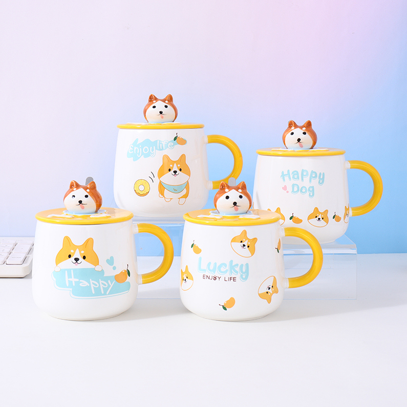 Cute Puppy Ceramic Cup (400mL)