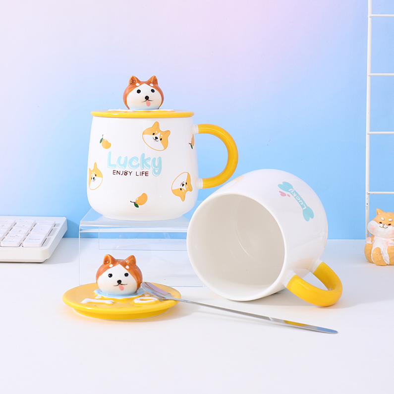 Cute Puppy Ceramic Cup (400mL)