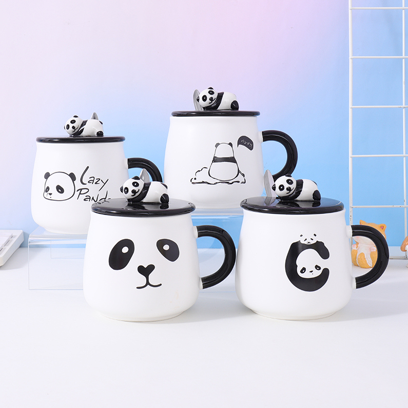 Cartoon Panda Ceramic Cup (420mL)