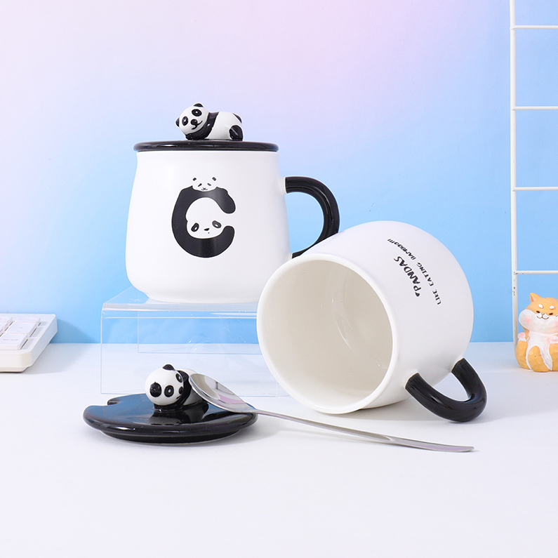 Cartoon Panda Ceramic Cup (420mL)