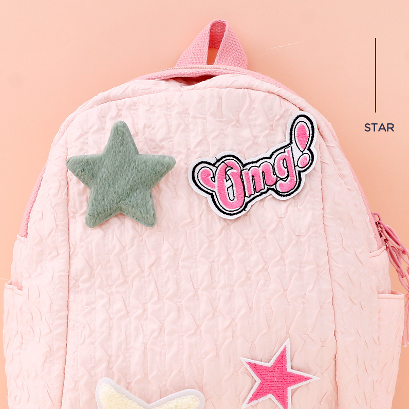 Stylish Star Applique Backpack for Kids