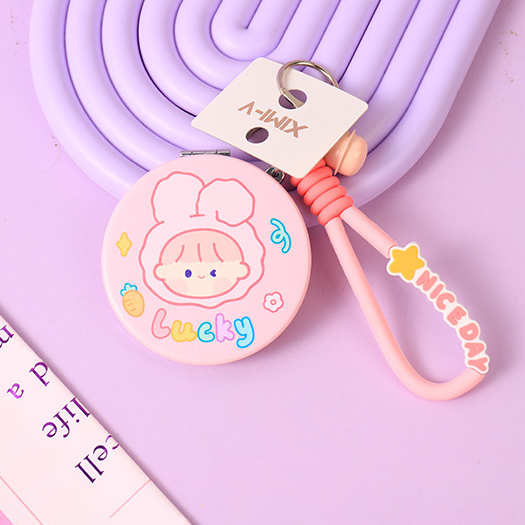 Fun Girl Round Fashion Hanging Bag Mirror (mixed)