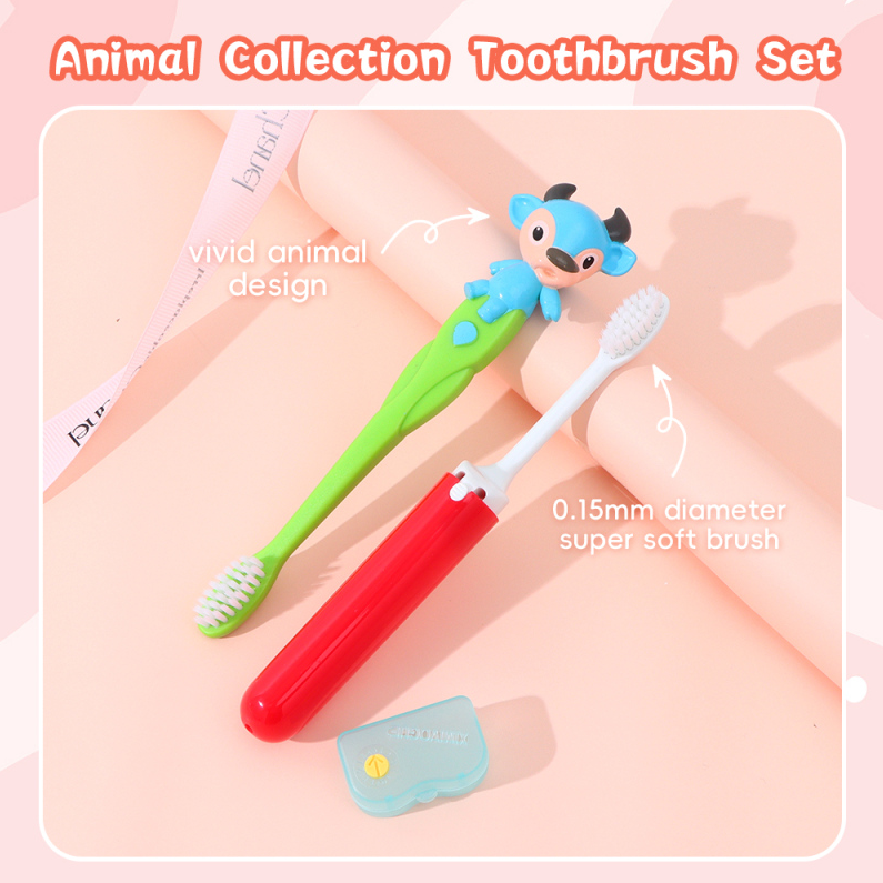 Animal Collection Toothbrush Set (Cow)