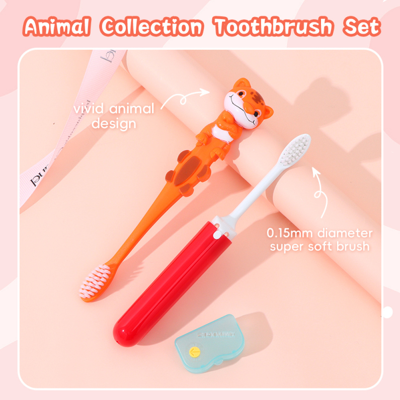Animal Collection Toothbrush Set (Tiger)