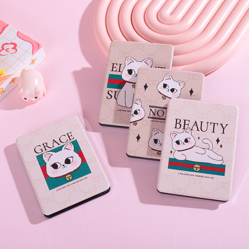 Elegant Kitten Series Square Portable Mirror