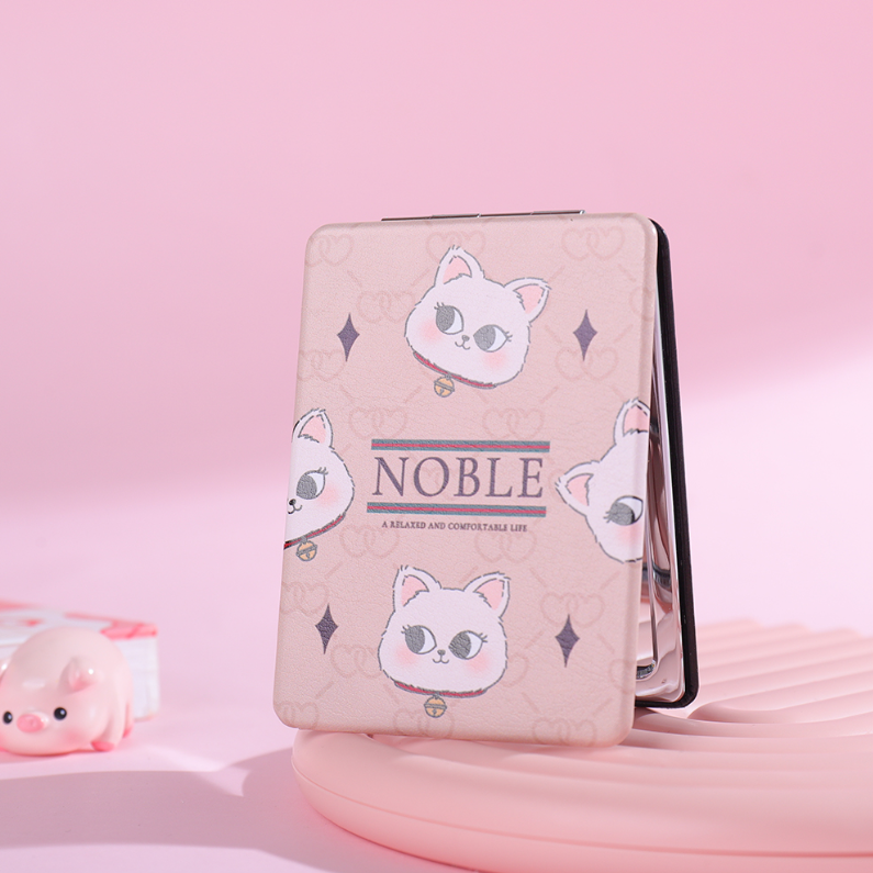 Elegant Kitten Series Square Portable Mirror