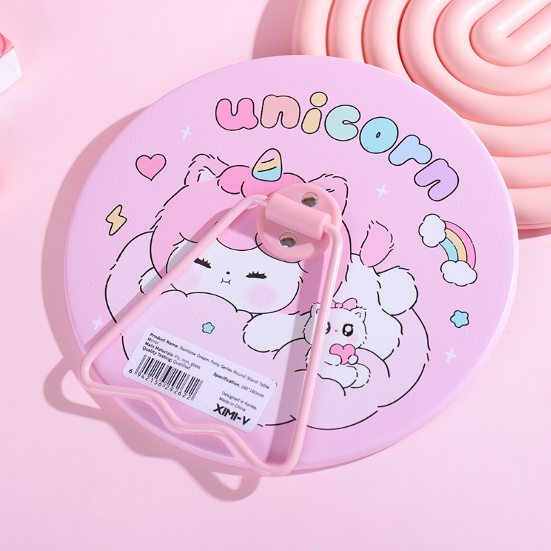 Rainbow Dream Pony Series Round Stand Table Mirror