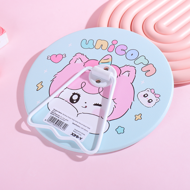 Rainbow Dream Pony Series Round Stand Table Mirror