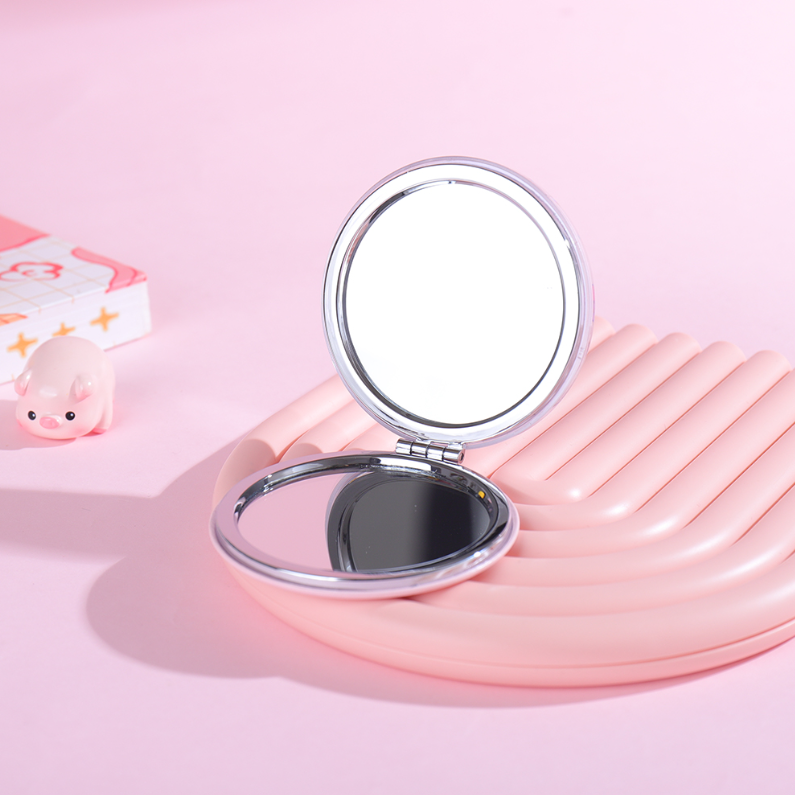 Rainbow Dream Pony Series Glitter Round Portable Mirror
