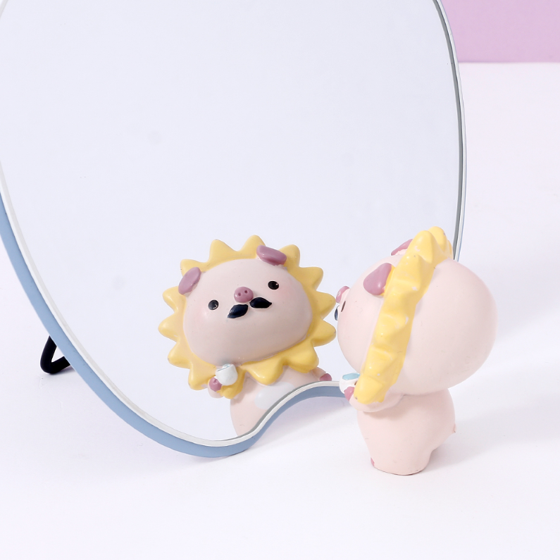 Funny Apple Metal Table Mirror