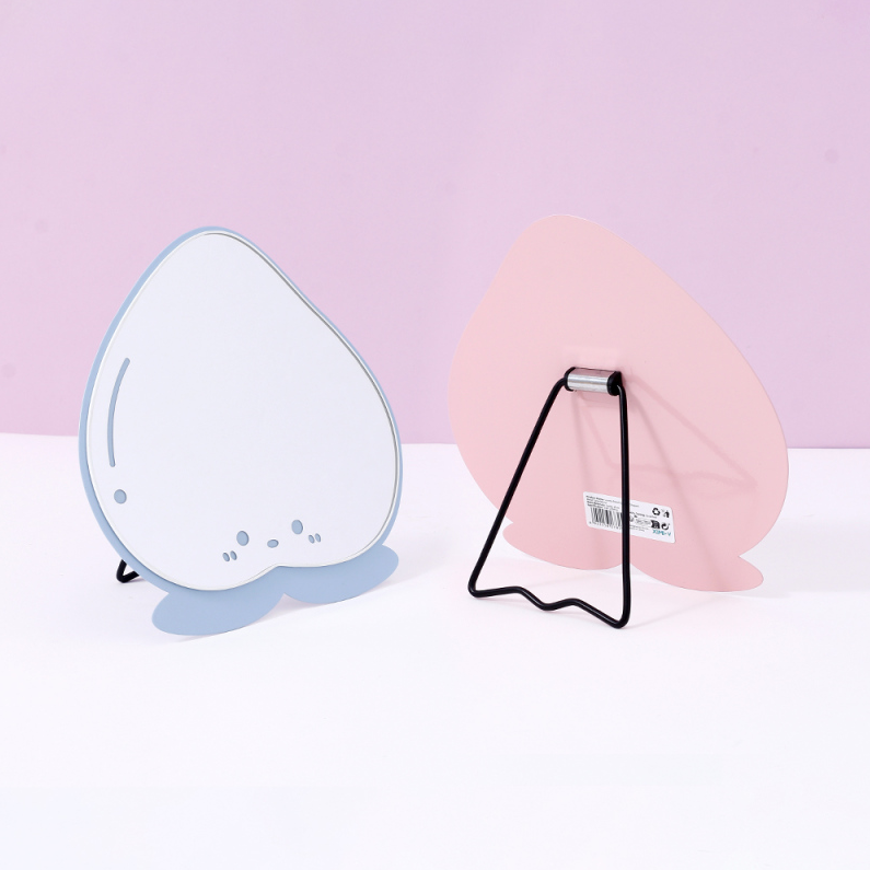 Lovely Peach Special-Shaped Metal Table Mirror