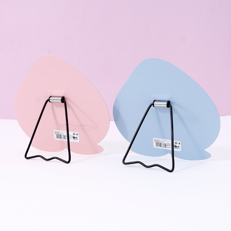 Lovely Peach Special-Shaped Metal Table Mirror