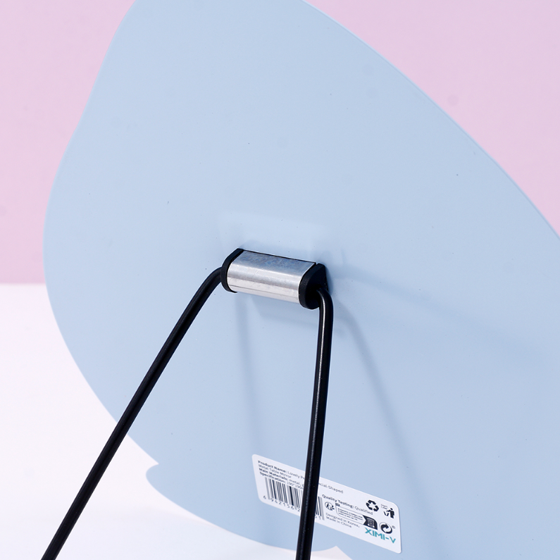 Lovely Peach Special-Shaped Metal Table Mirror