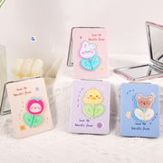 Floral Cartoon Acrylic Rectangular Portable Mirror