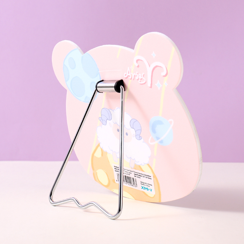 Bear Head Sign KT Board Standing Table Mirror