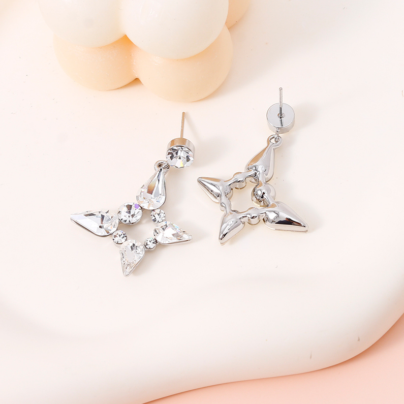 Temperament star-awned zircon earrings