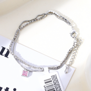 Simple square zirconium bracelet