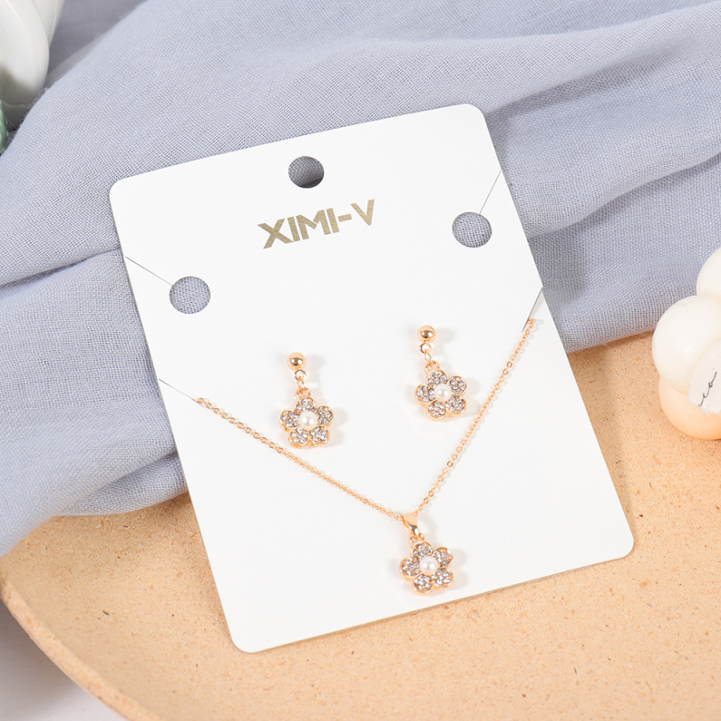 Pearl flower jewelry set