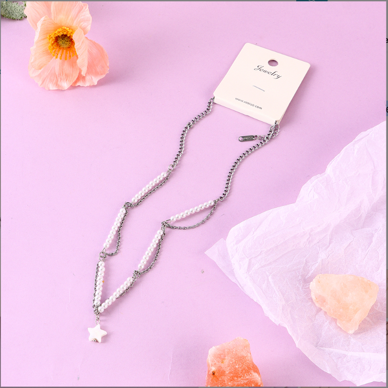 Pentagram tears necklace