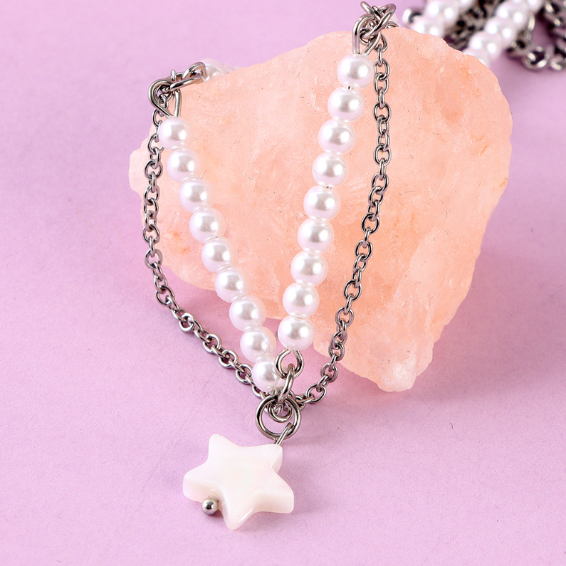 Pentagram tears necklace