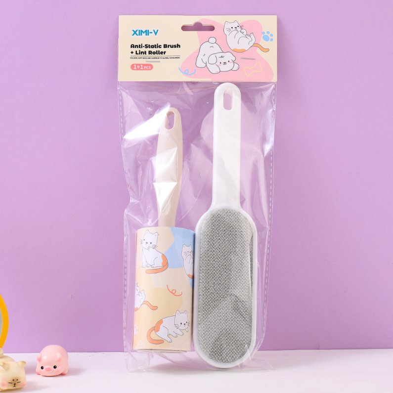 Pet Static Brush + Straight Handle Sticky /1+1 (mixed)
