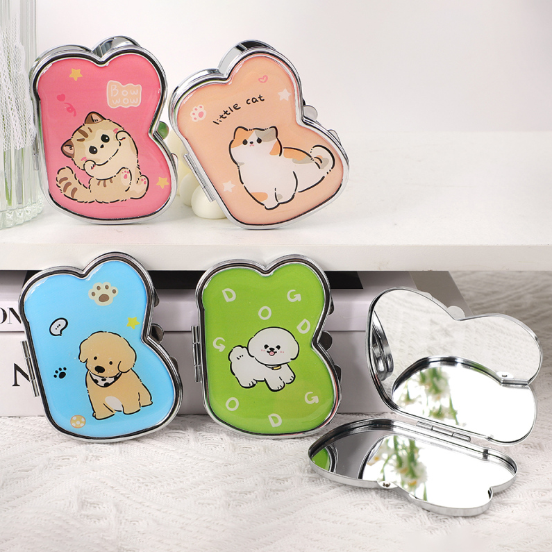 Pet Print shaped metal body Mirror (Color mixing)