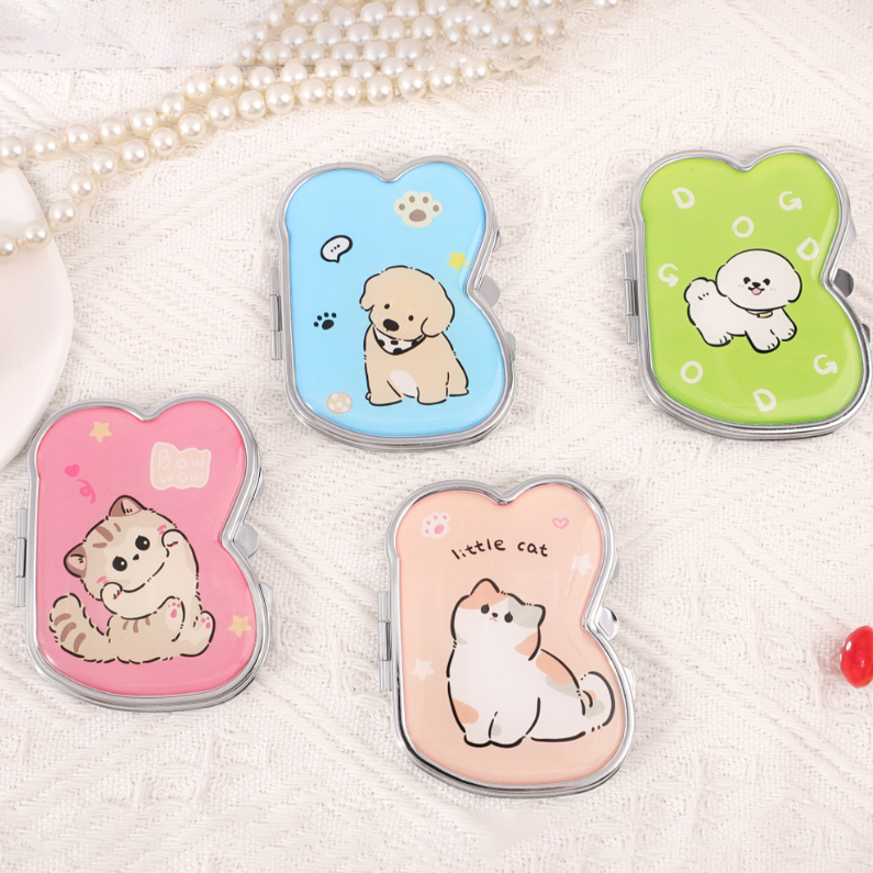 Pet Print shaped metal body Mirror (Color mixing)