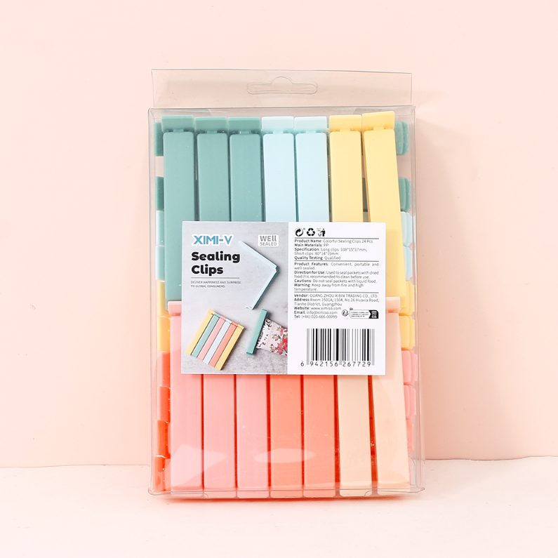 Colorful Sealing Clips 24 Pcs