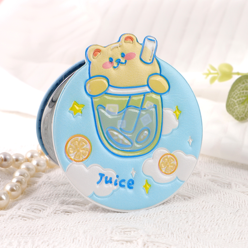 Grapefruit Drink Large round Stereoscopic mirror (Color mixi