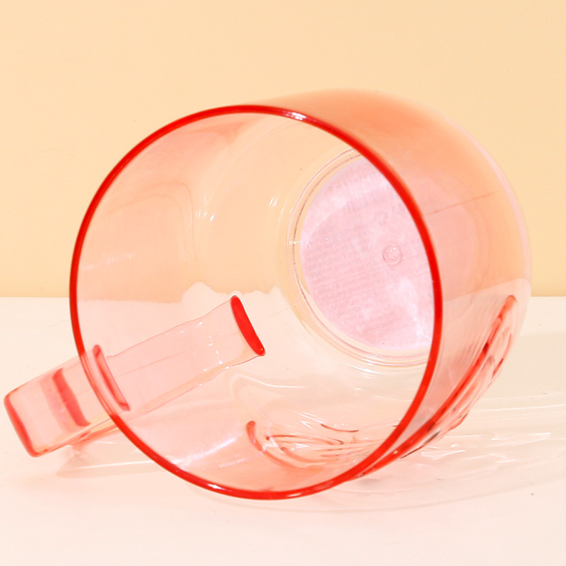 Fun Embossed Transparent mouthwash Cup (Color mixing)