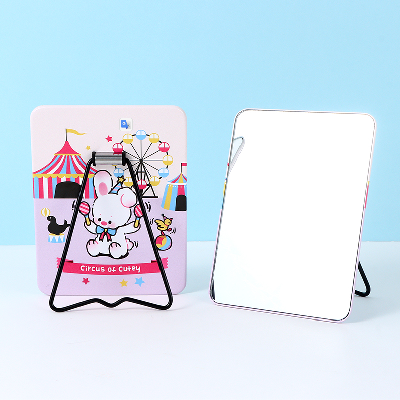 Circus Rectangular Printing Desktop Mirror with Stand