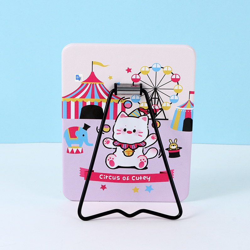 Circus Rectangular Printing Desktop Mirror with Stand