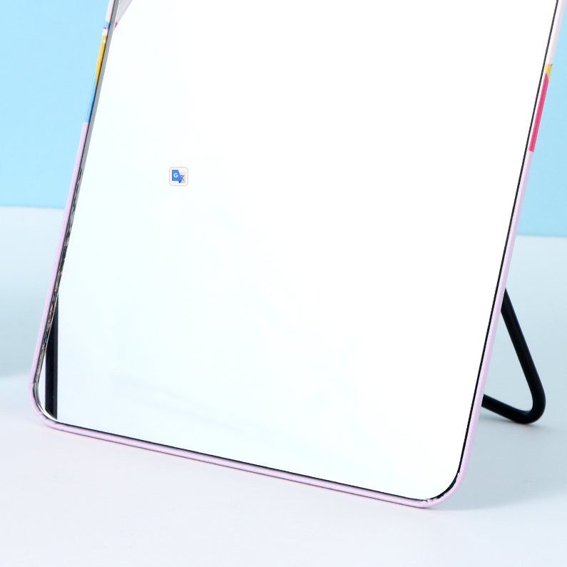 Circus Rectangular Printing Desktop Mirror with Stand