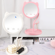 Kitten Desk Mirror with Storage Tray