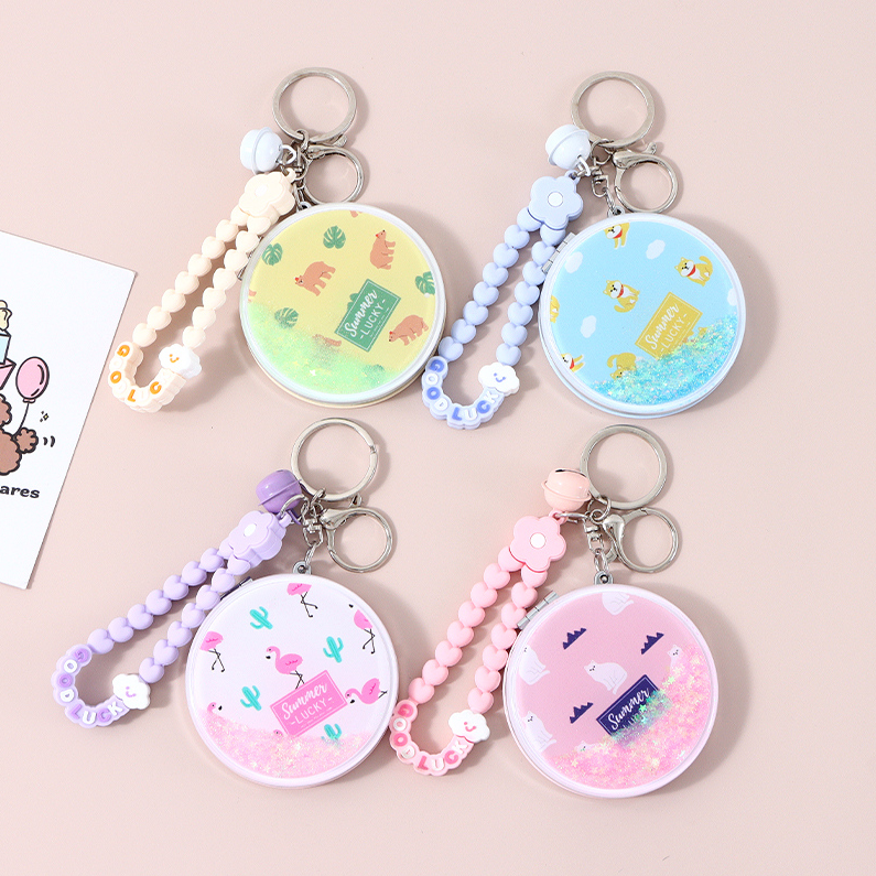 Lovely Story Round Glitter Hanging Mirror for Bag