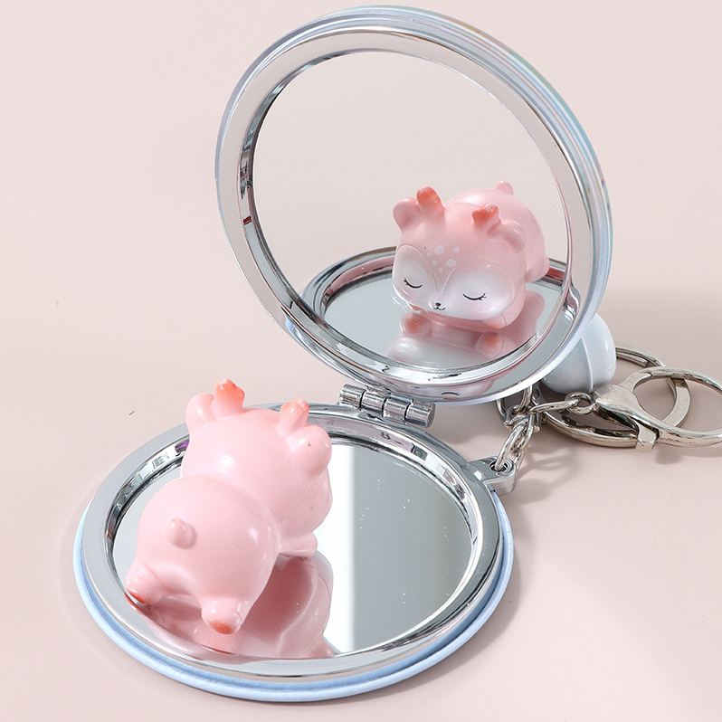 Lovely Story Round Glitter Hanging Mirror for Bag