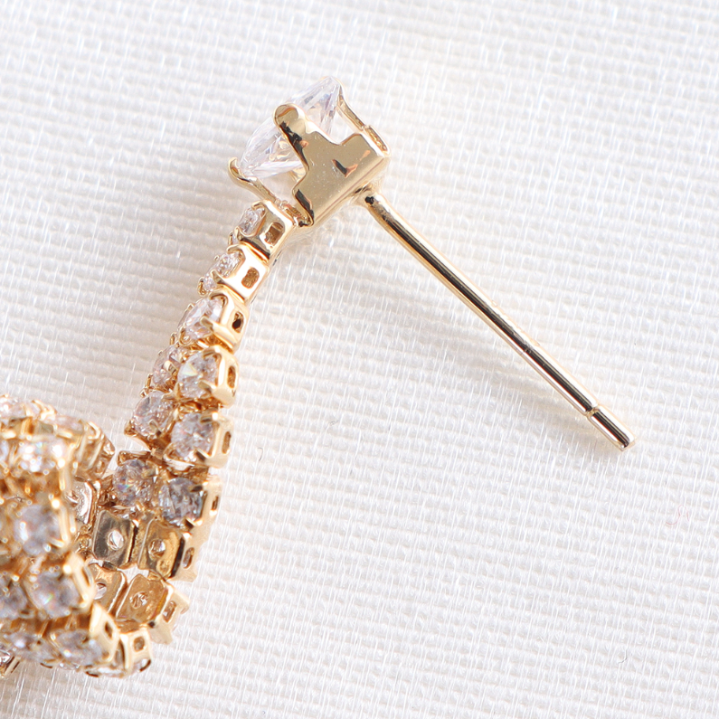 925 silver needle roll thread tassel earrings