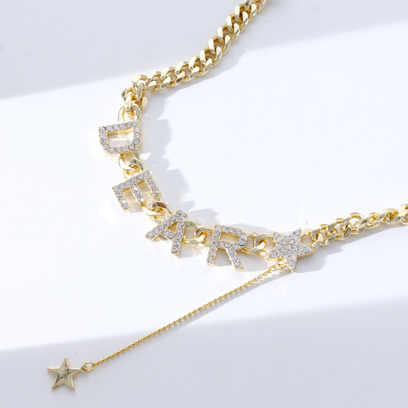 Crystal Letters Necklace