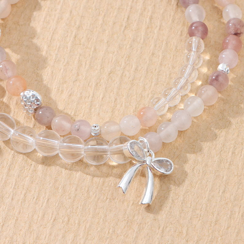 Dark Double bead bead bracelet (with box)