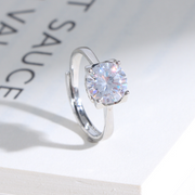 Square simulation opening simulation diamond ring