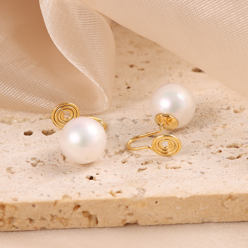 French bead ear clip 12mm