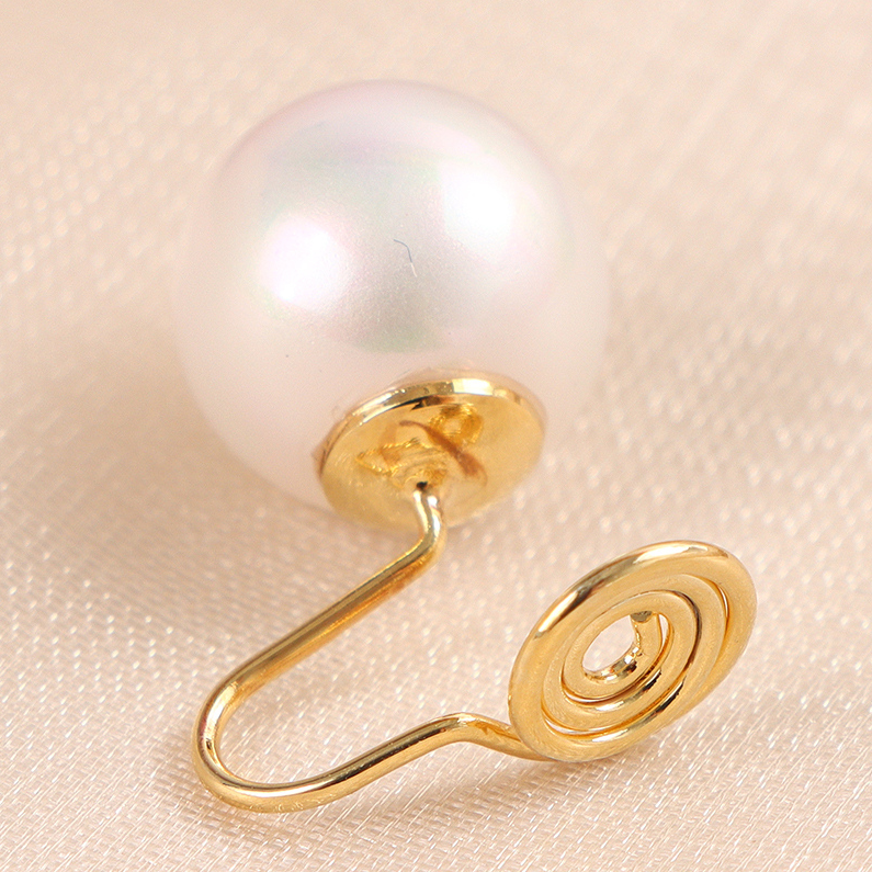 French bead ear clip 12mm
