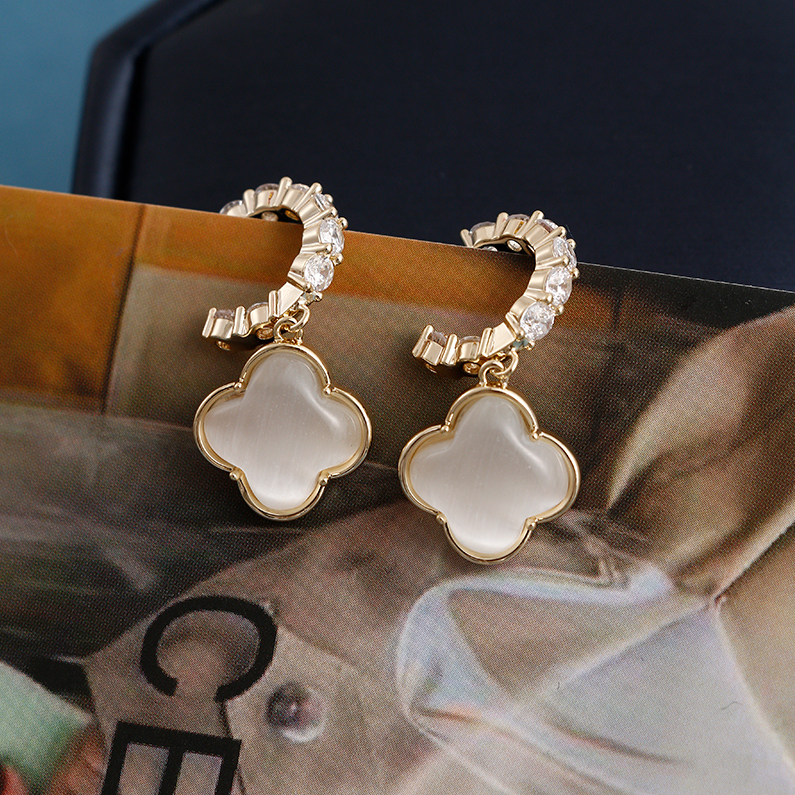 Delicate cat eye earrings